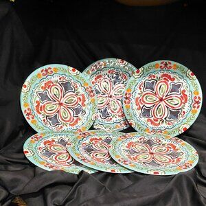6 NEW Talavera Dinner Plates they look like Spanish Pottery but are Melamine!!